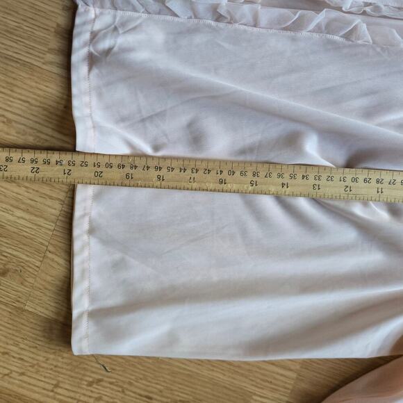 Wonder Maid Vintage 50s Peach Embroidered Lace Ruffle Bed Jacket Coquette Boho - Picture 11 of 12